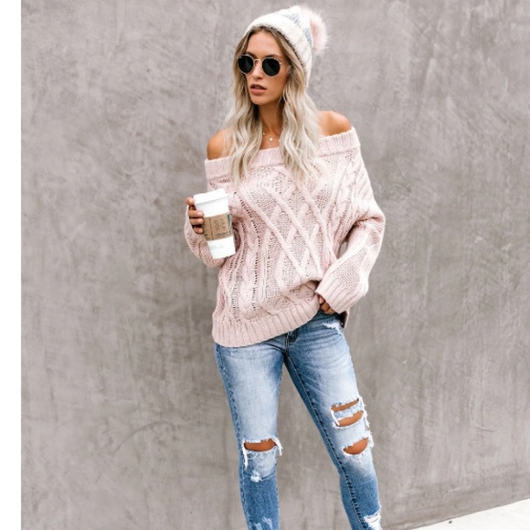 MARISSA Off Shoulder Knit Sweater - Picture 7 of 8